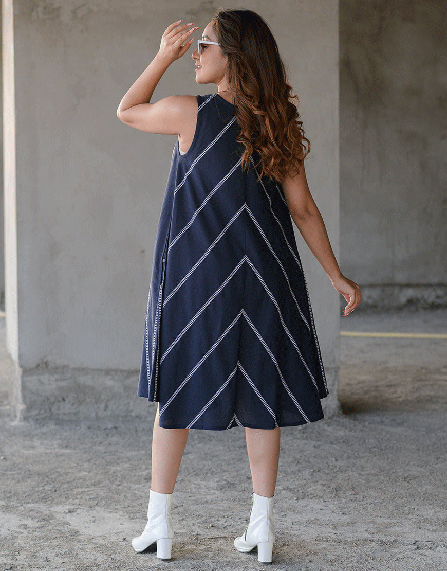 Starry Blue Weave Dress