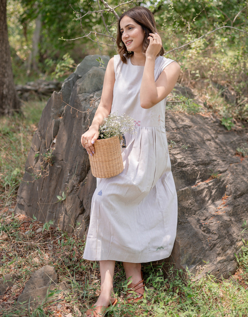 Shop Sugar Swizzle Cream Dress Online