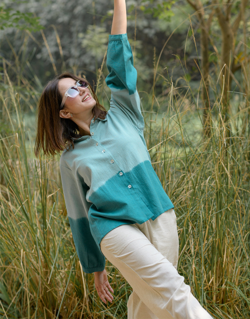 Turquoise Ombre Shirt