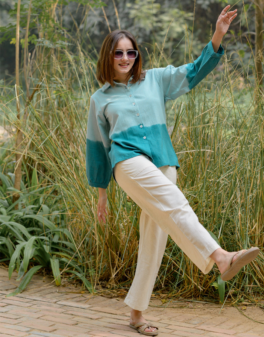 Turquoise Ombre Shirt