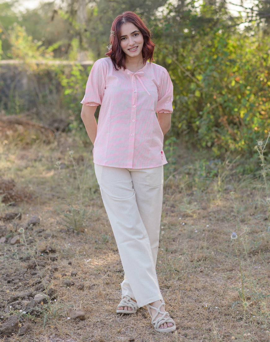 Valentine Checkered Top