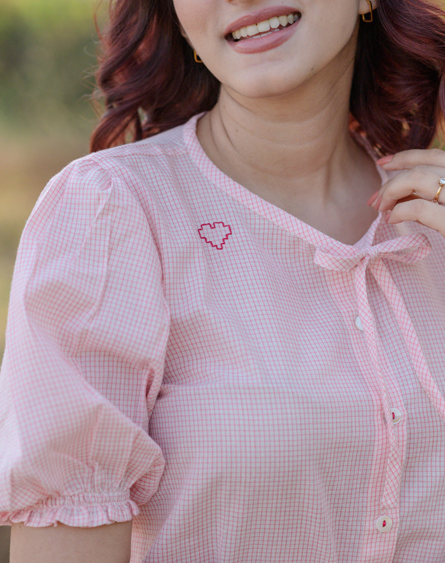 Valentine Checkered Top