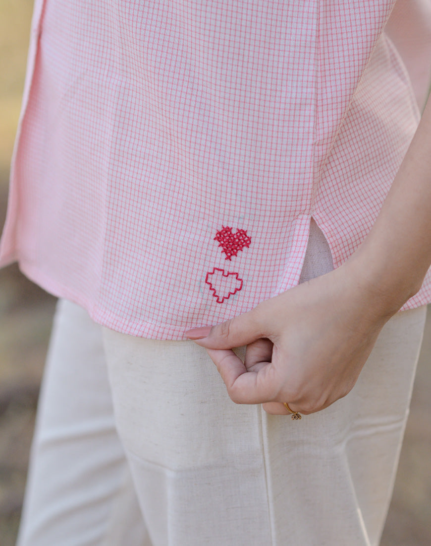 Valentine Checkered Top