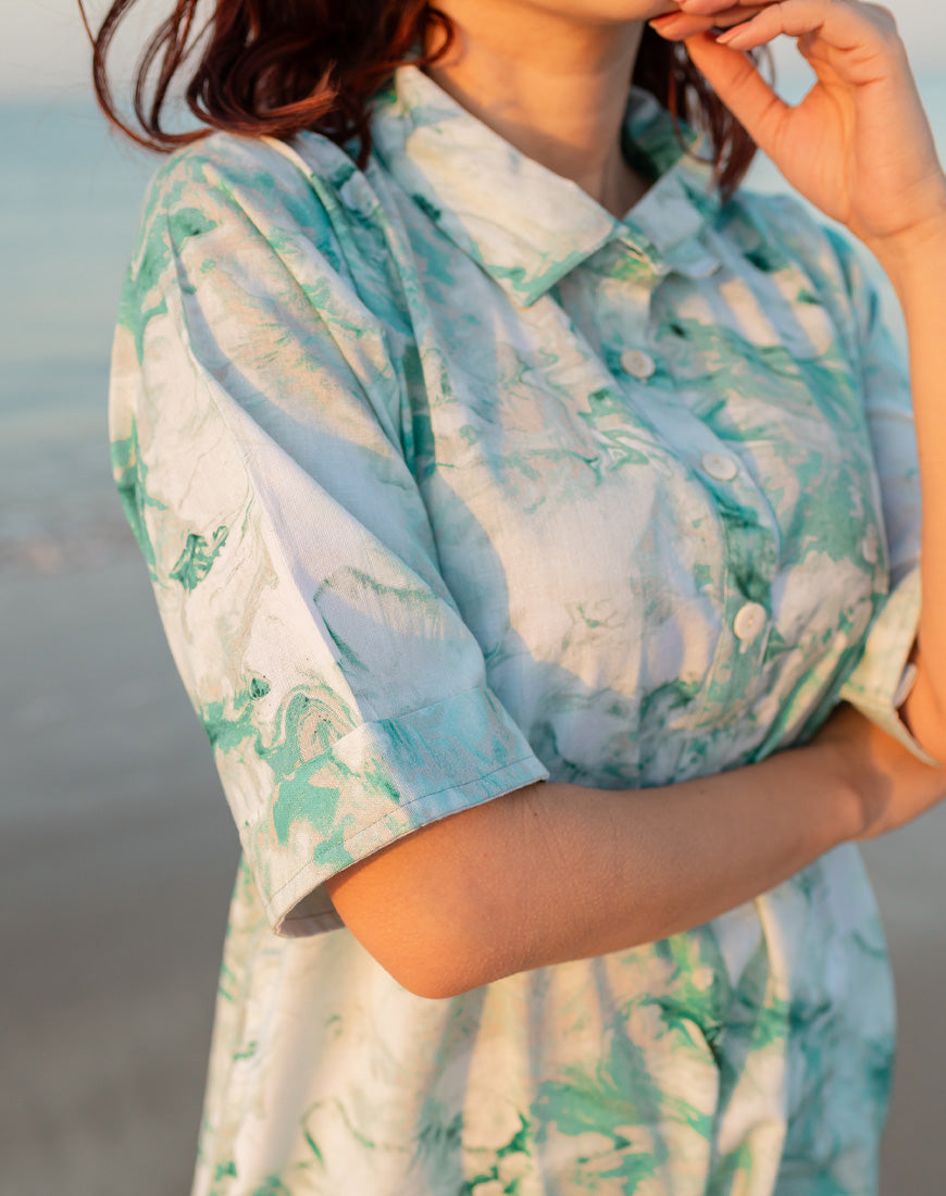Sea Green Fluid Dress