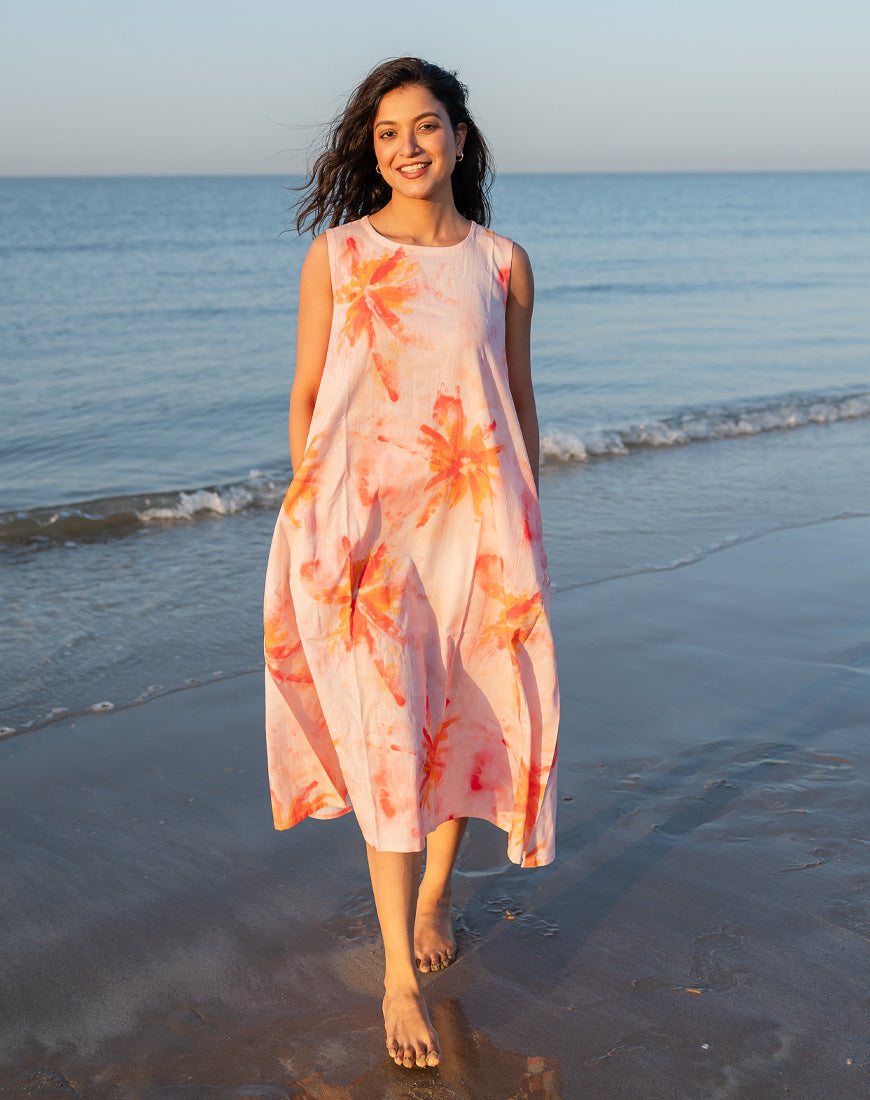 Sunpetal Peach Dress
