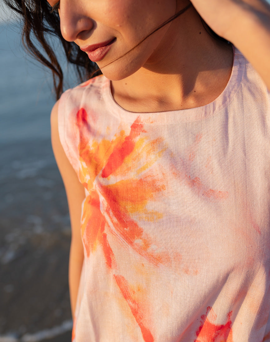 Sunpetal Peach Dress
