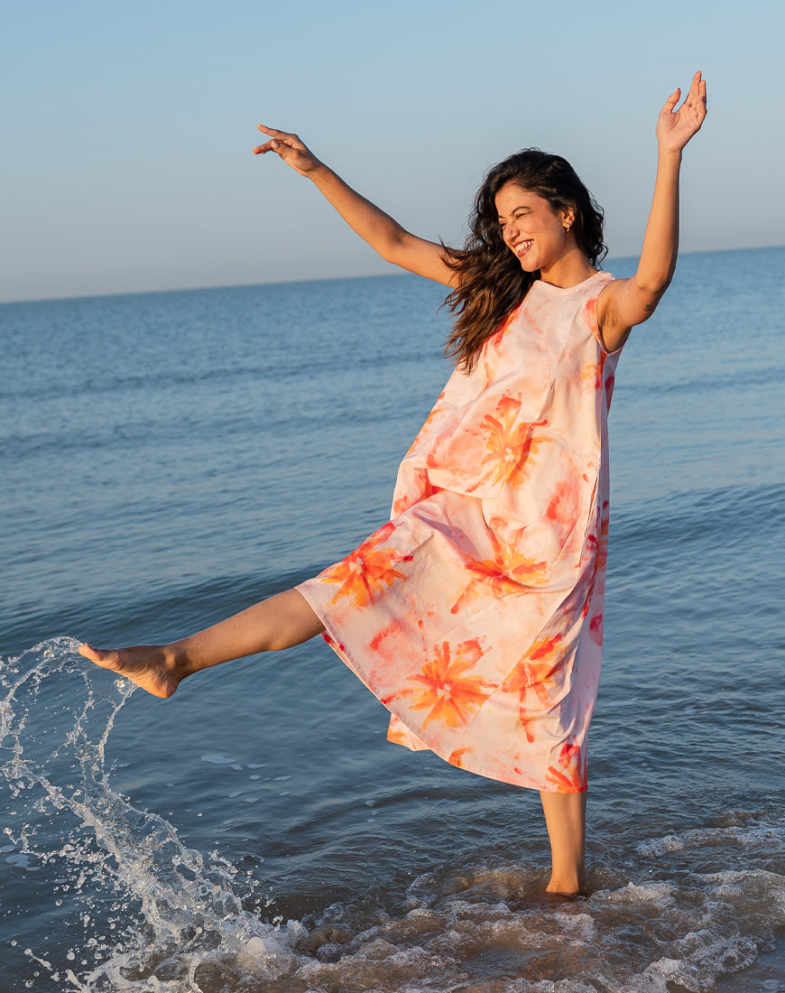 Sunpetal Peach Dress