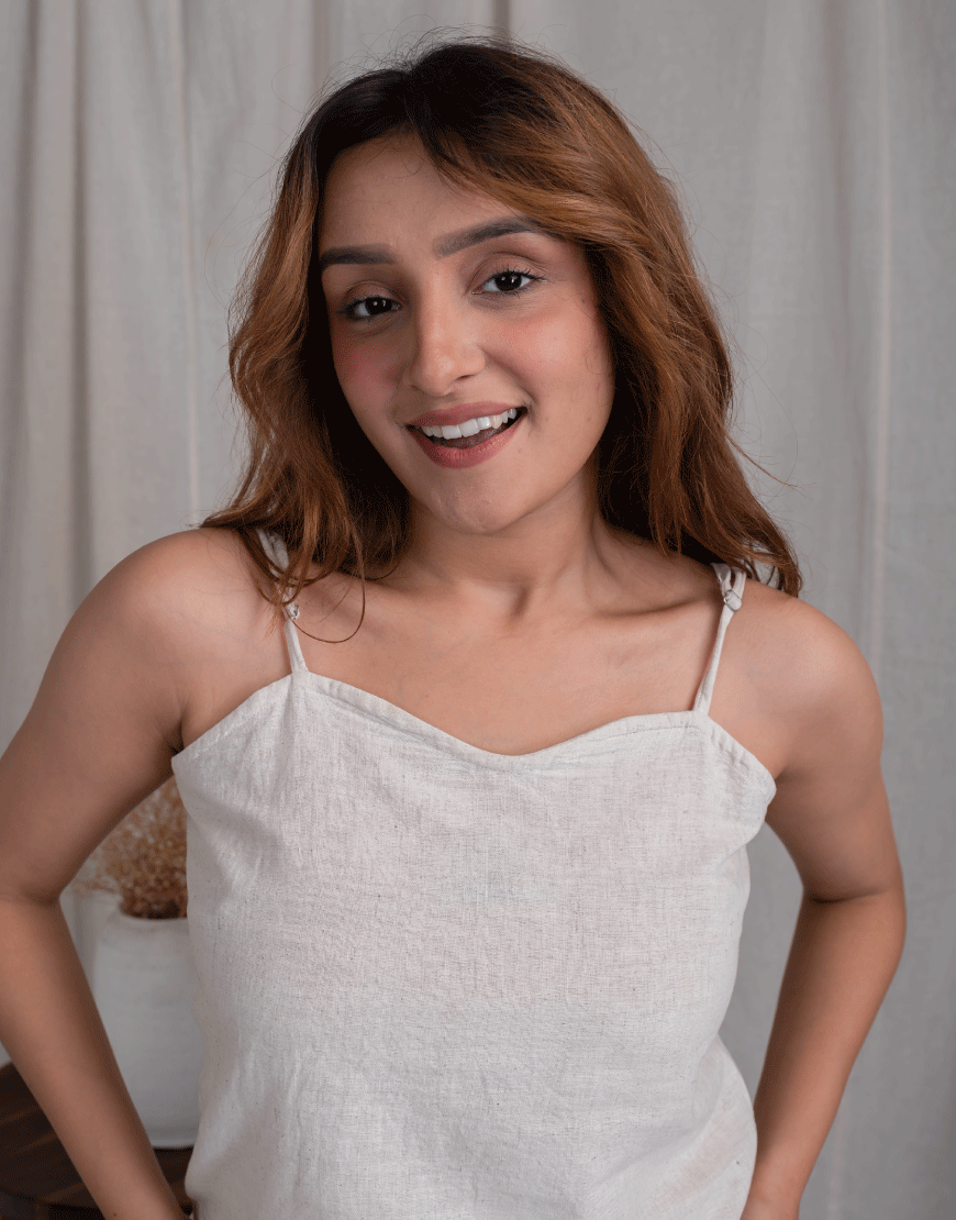 Khadi Cream Cotton Camisole