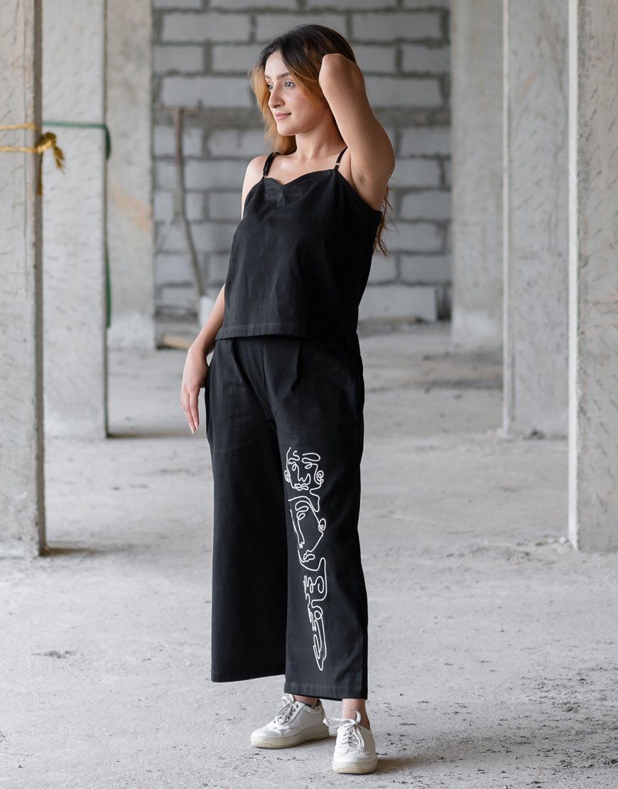 Black Artsy Palazzo