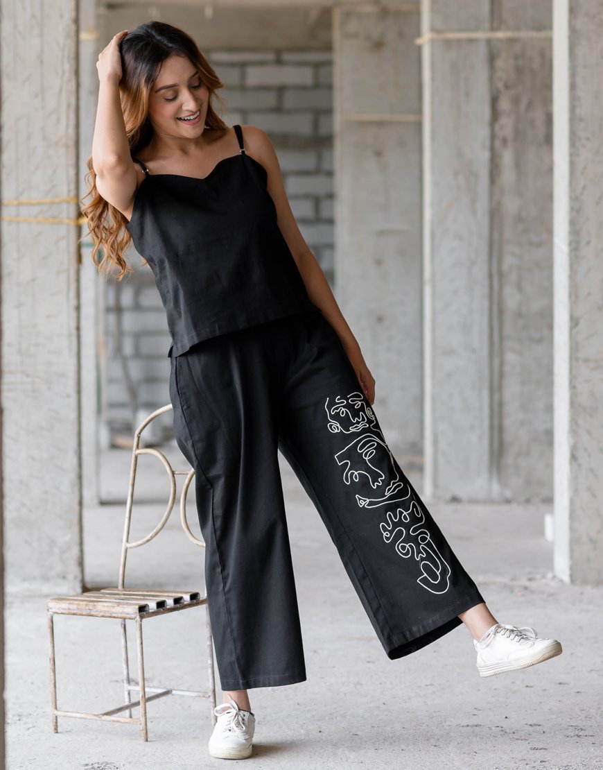 Black Artsy Palazzo
