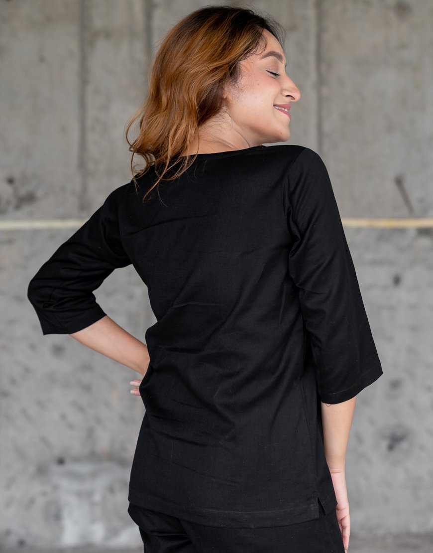Black Artsy Top