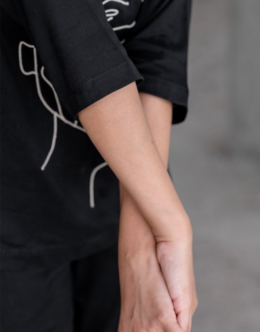 Black Artsy Top