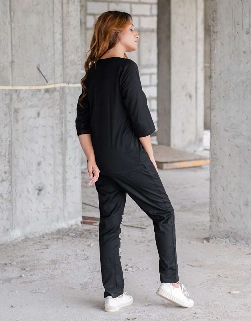 Black Artsy Top