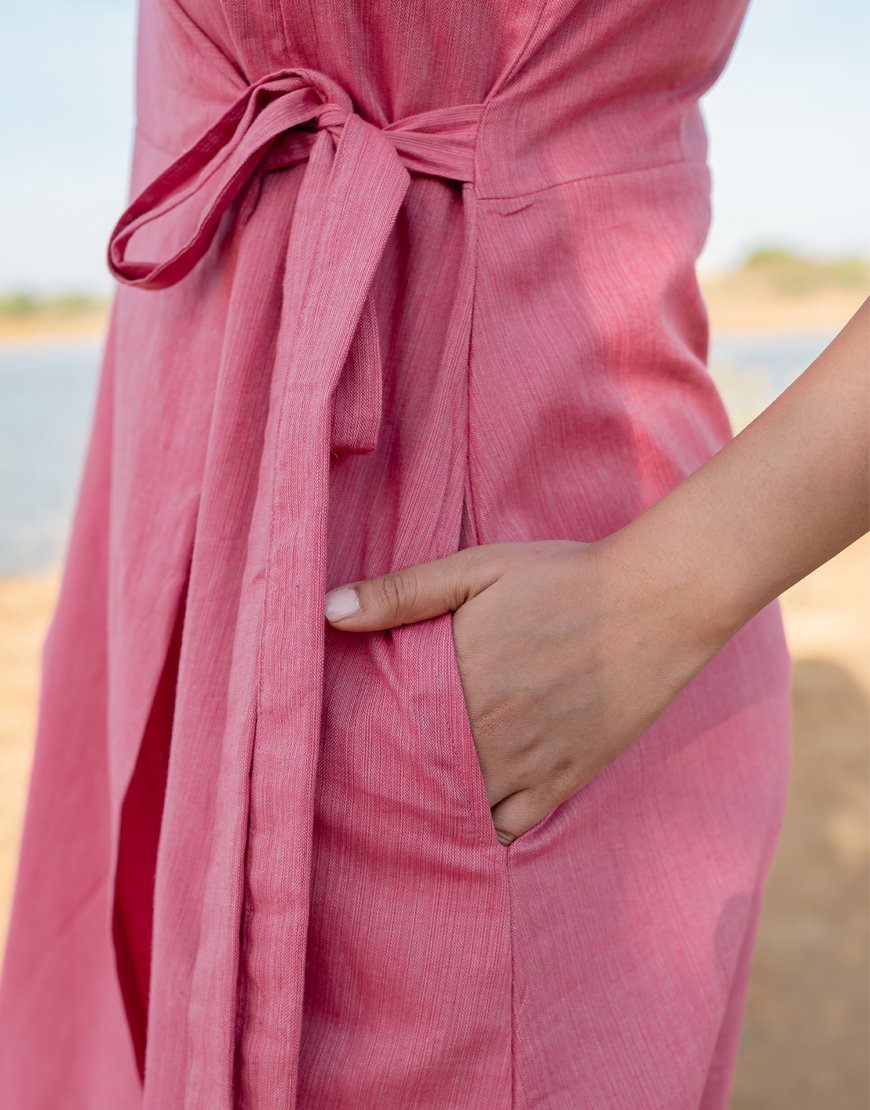 Bubblegum Pink Wrap Dress