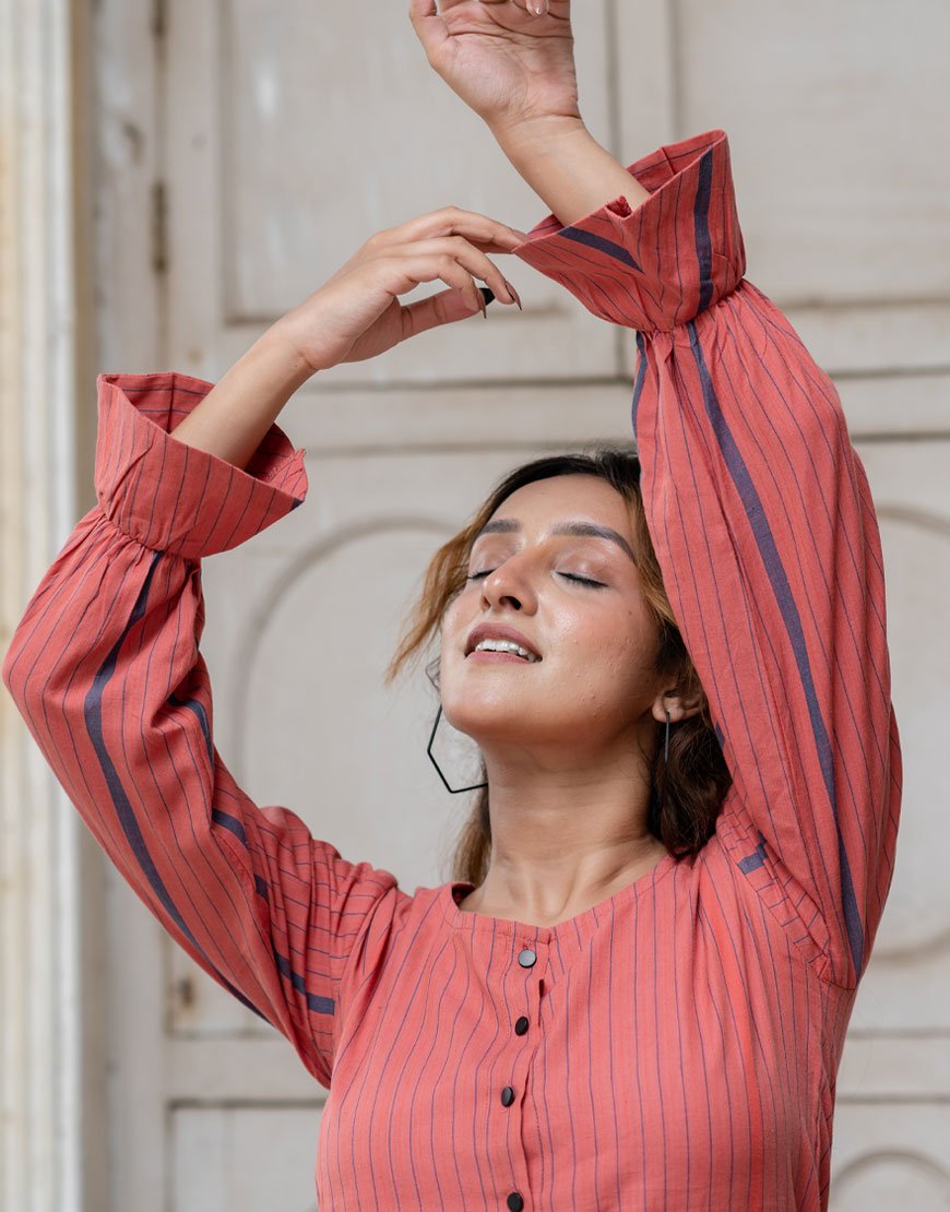 Carrot Red Striped Top