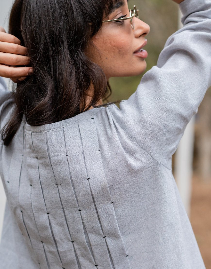Grey Smock Top