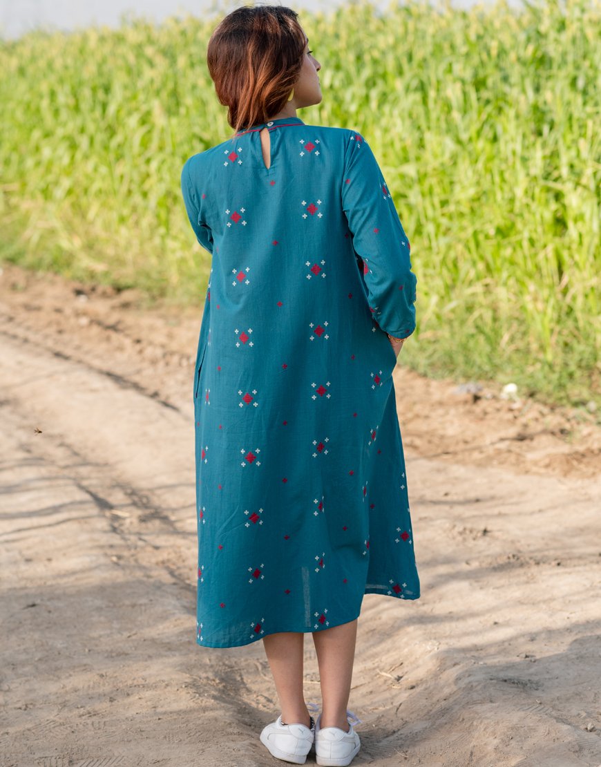 Lapis Blue Weave Dress