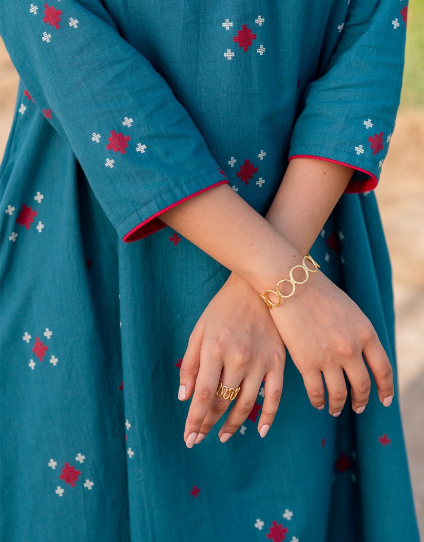 Lapis Blue Weave Dress