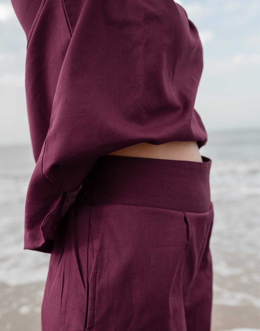 Mulberry Wine Co-ord Set Shorts & Top