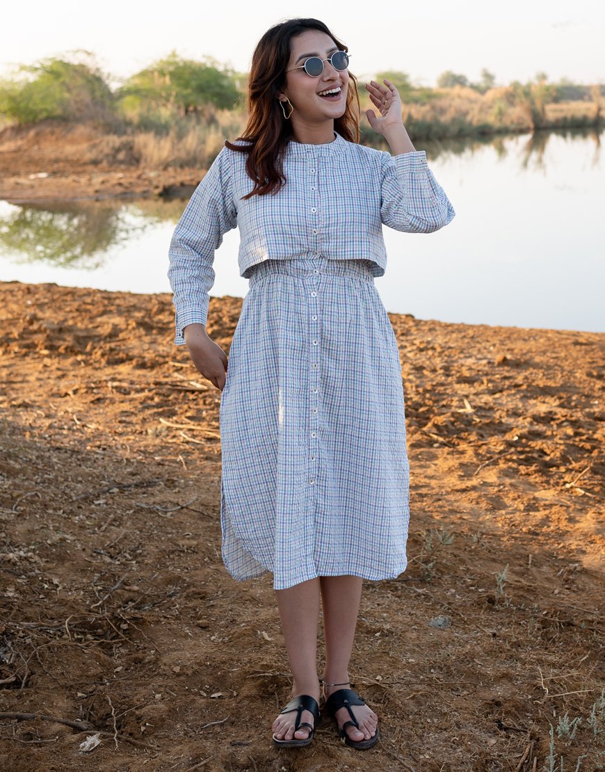 Multicolor store checkered dress