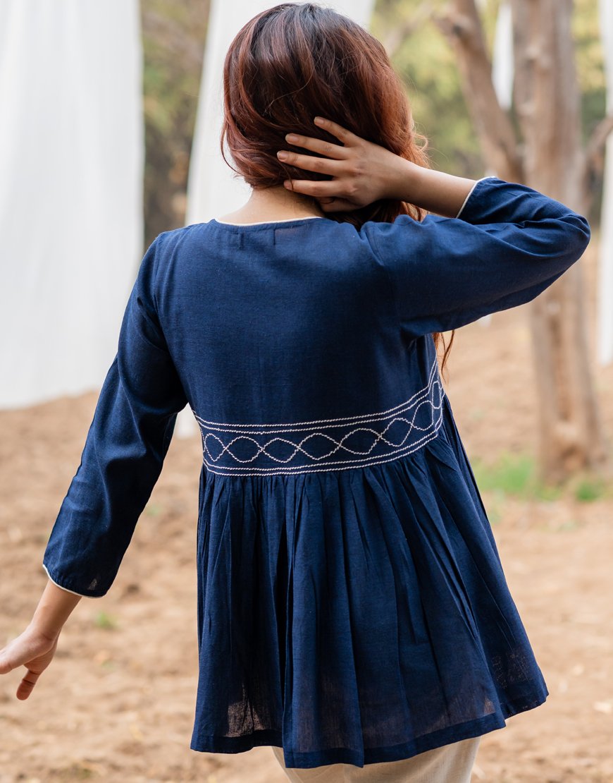 Navy Blue Top with Inner