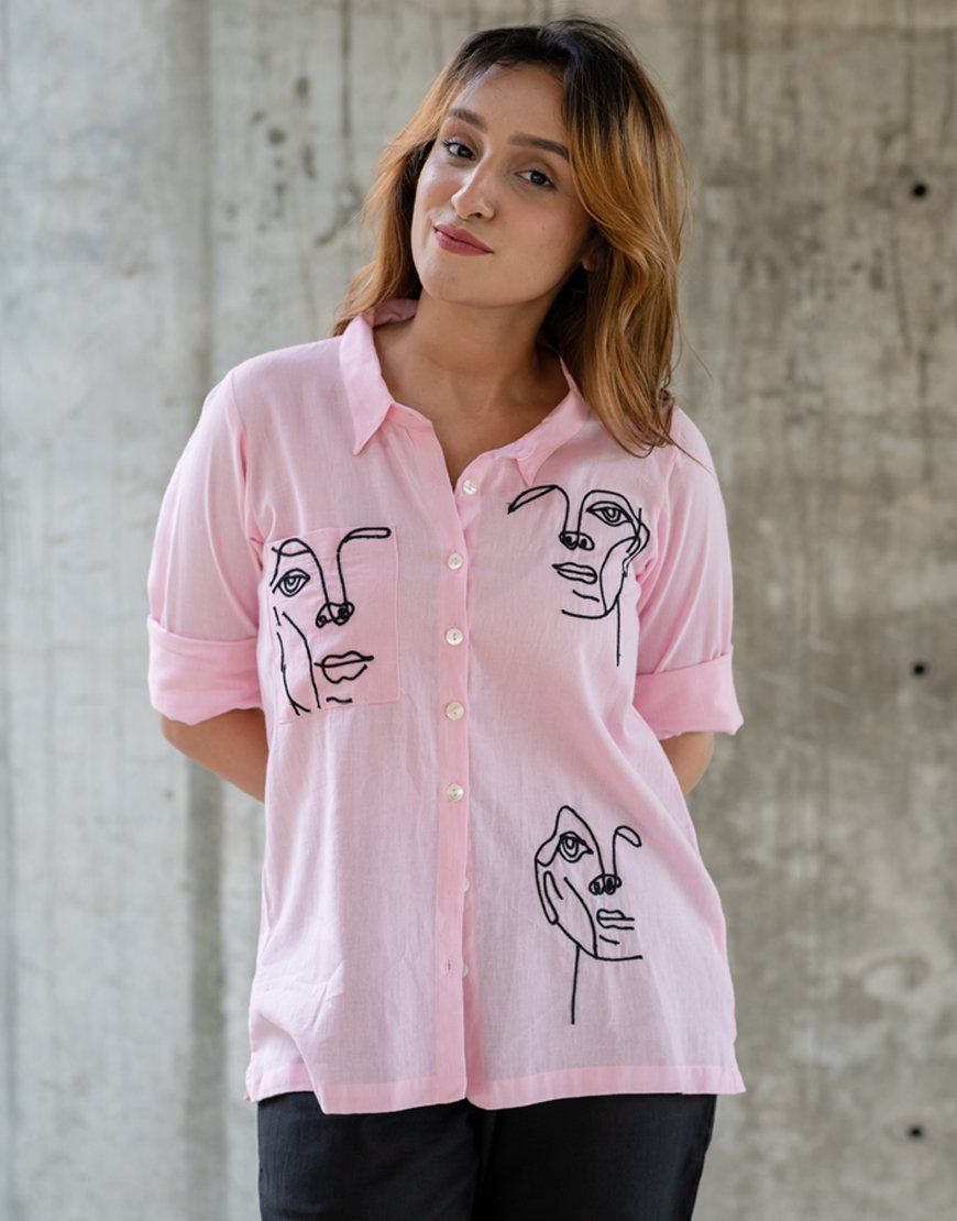 Pastel Pink Artsy Shirt