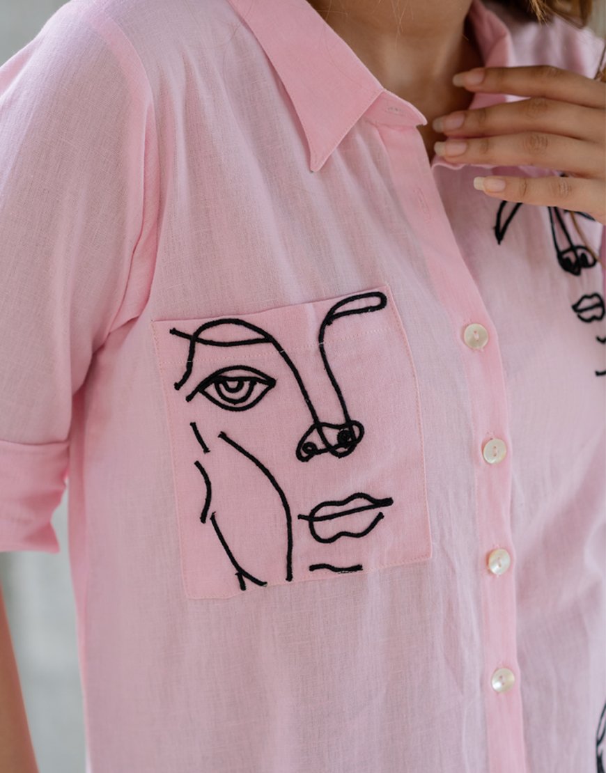 Pastel Pink Artsy Shirt