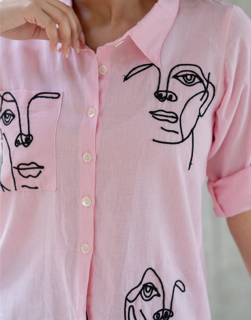 Pastel Pink Artsy Shirt