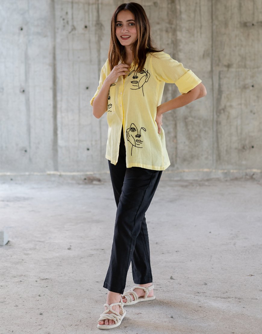 Pastel Yellow Artsy Shirt