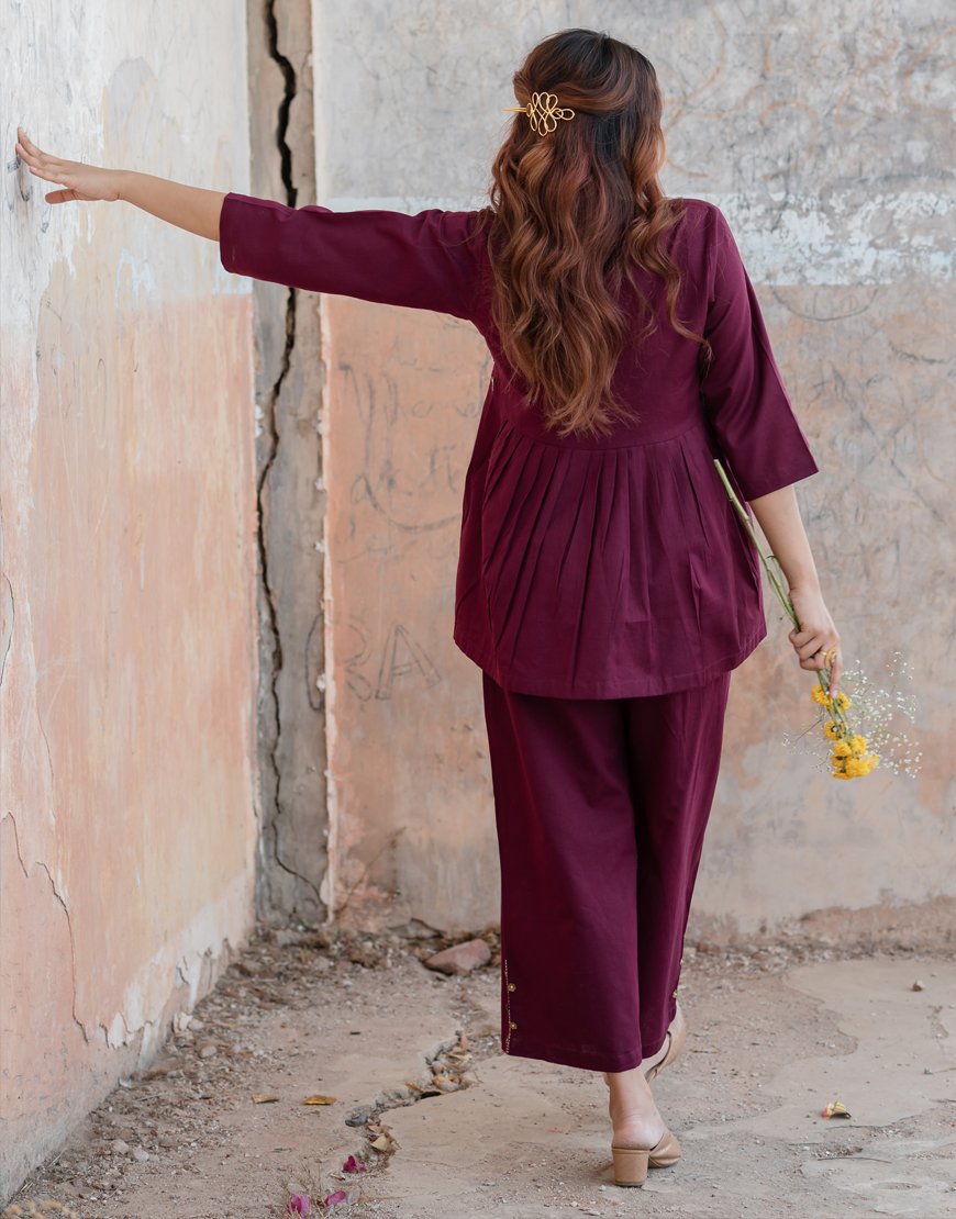 Plum Wine Co-ord Set