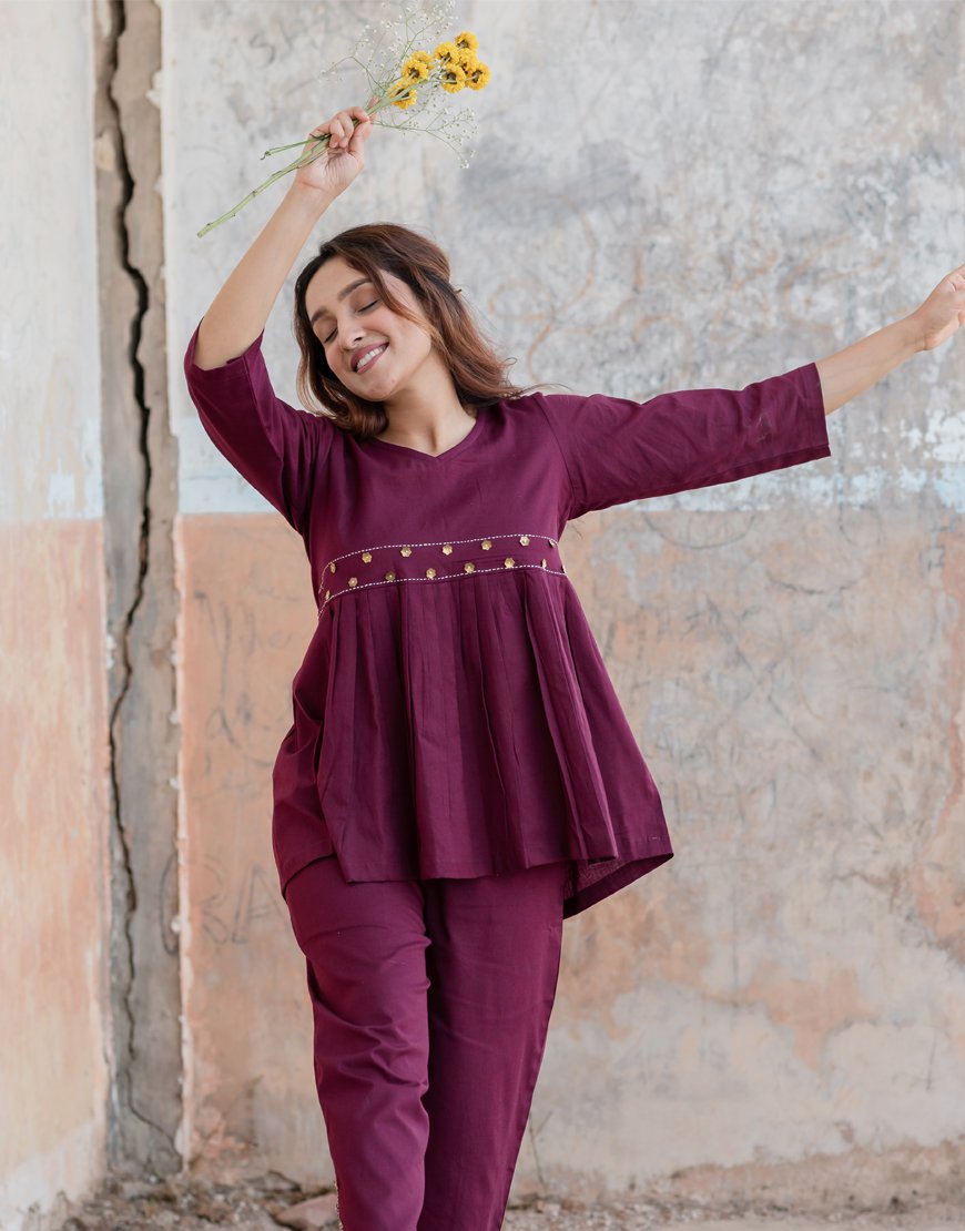 Plum Wine Co-ord Set