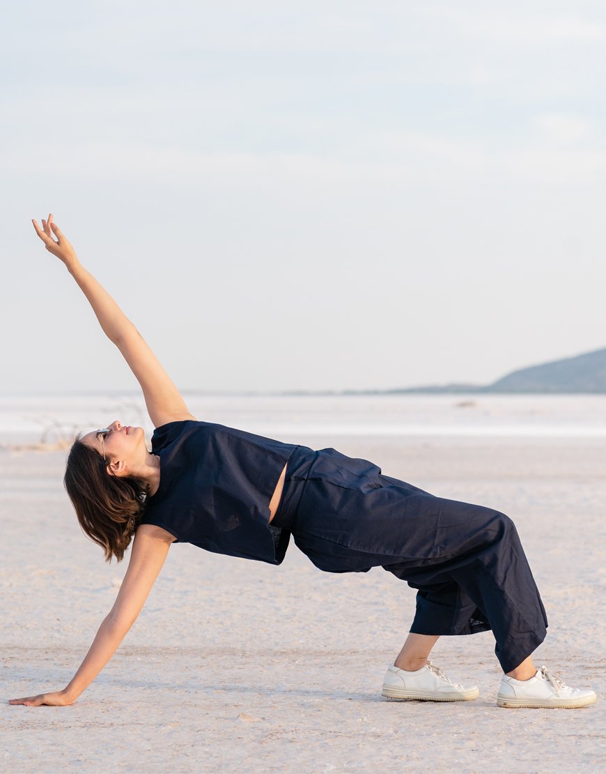 Royal Blue Co-ord Set Palazzo & Crop Top