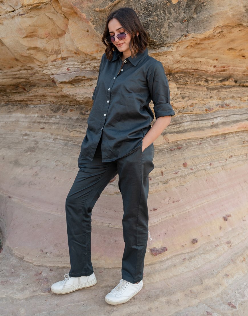 Slate Grey Co-ord Set Pants & Shirt