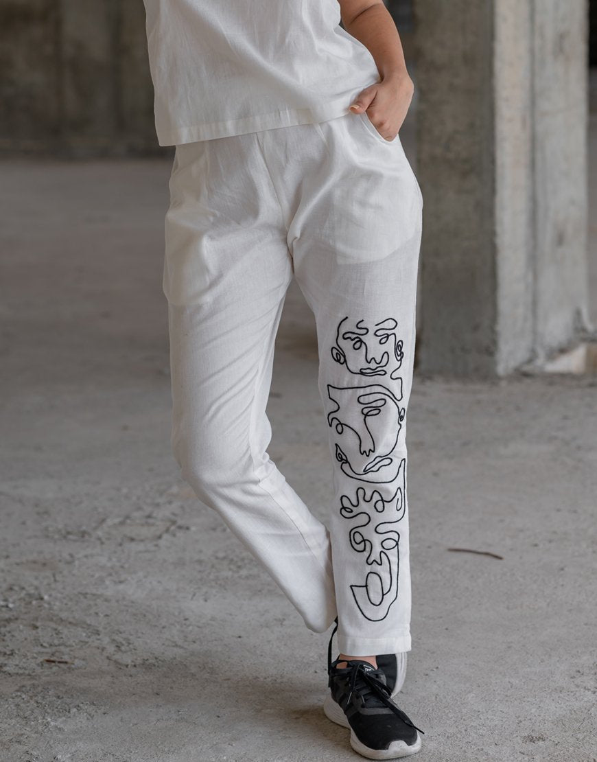 White Artsy Pants