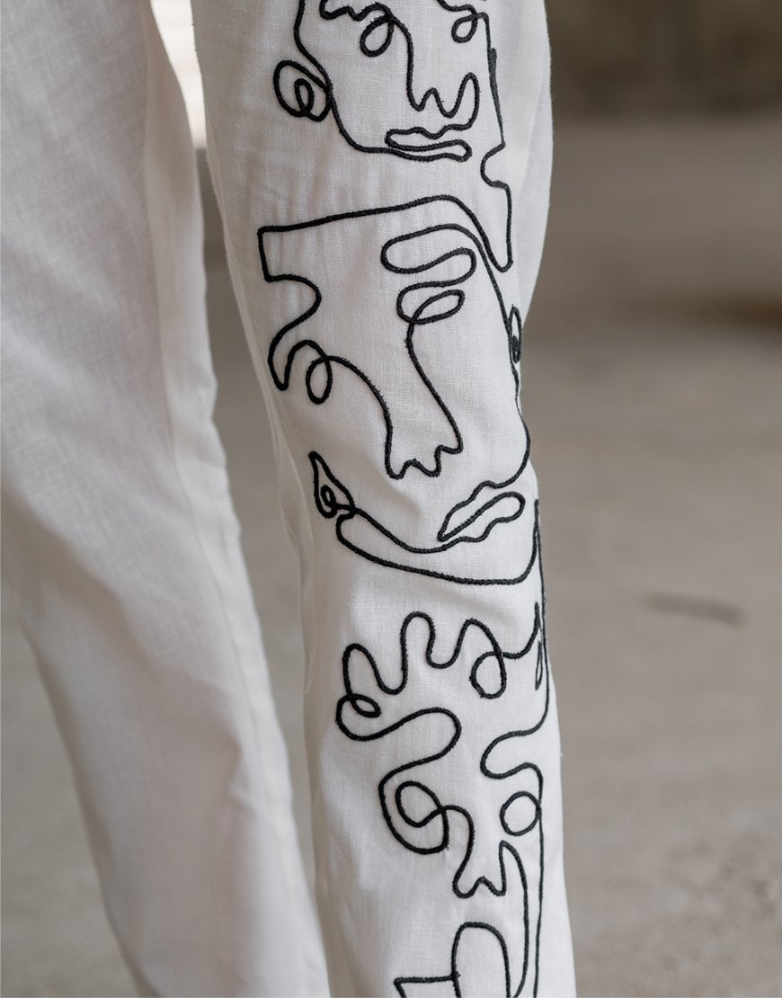 White Artsy Pants