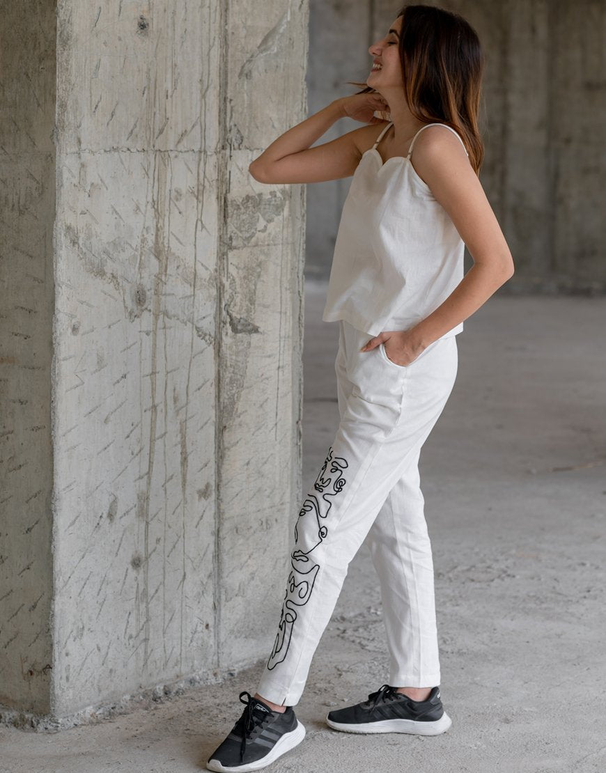 White Artsy Pants