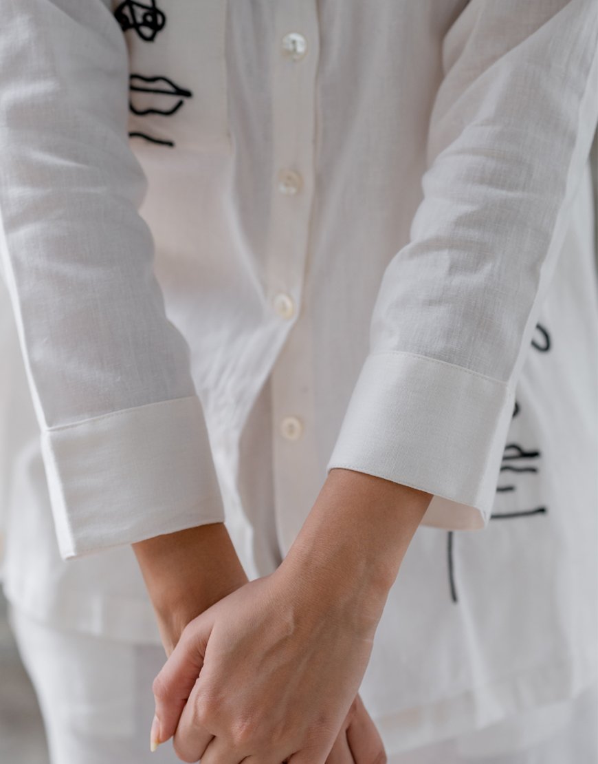 White Artsy Shirt