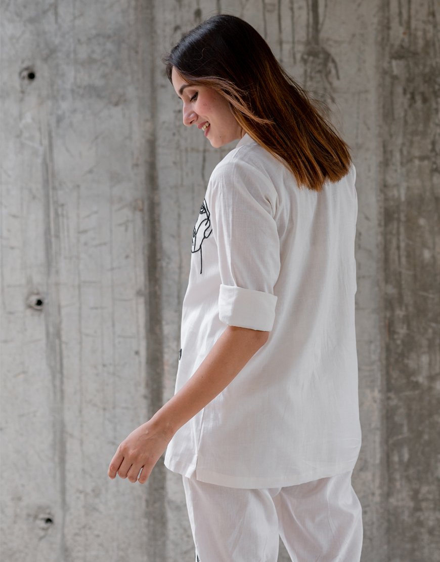 White Artsy Shirt