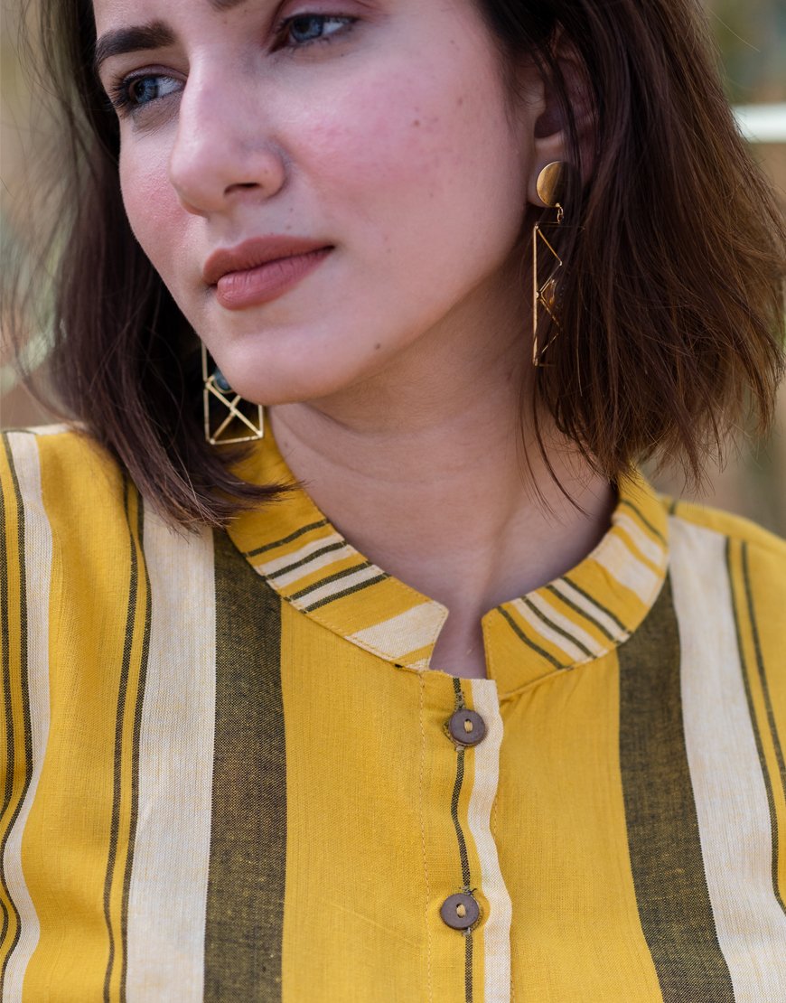 Yellow Striped Dress