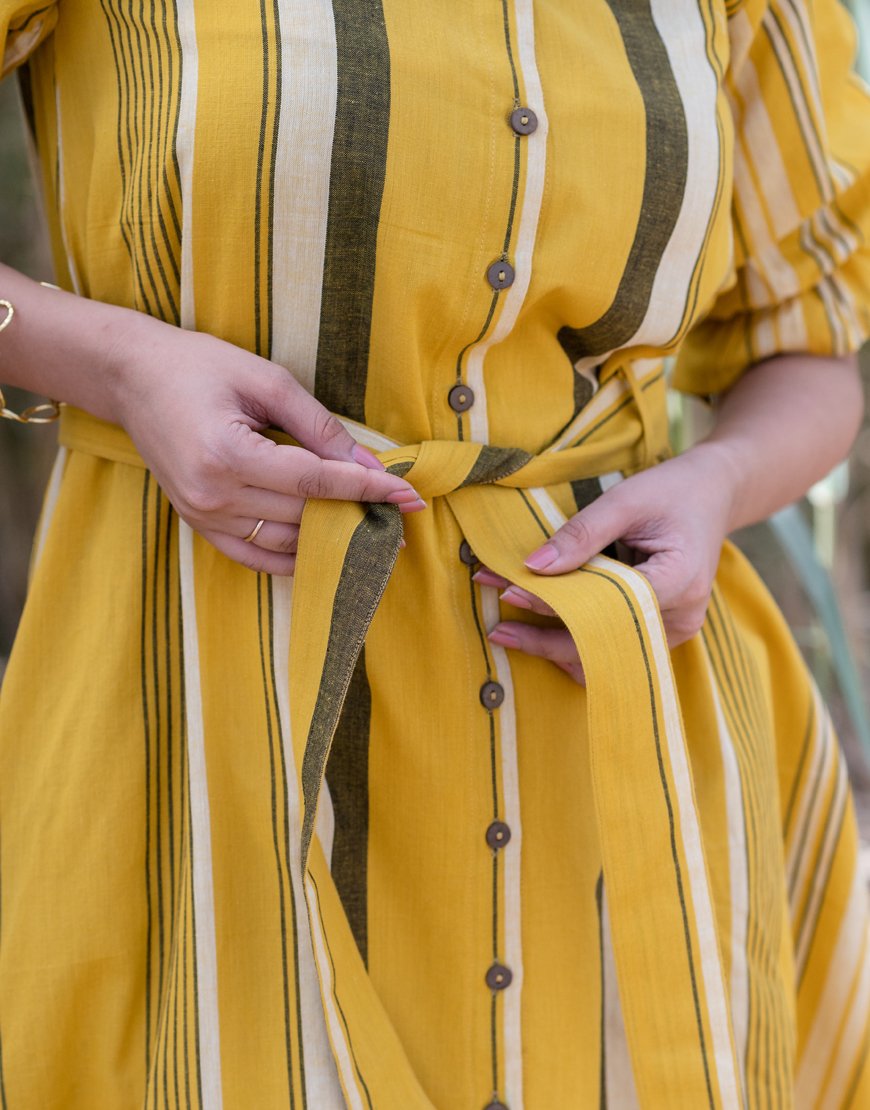 Yellow Striped Dress