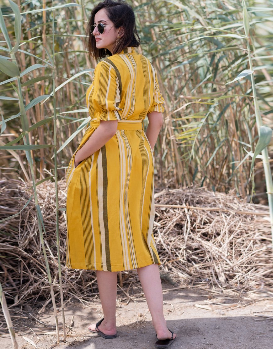 Yellow Striped Dress