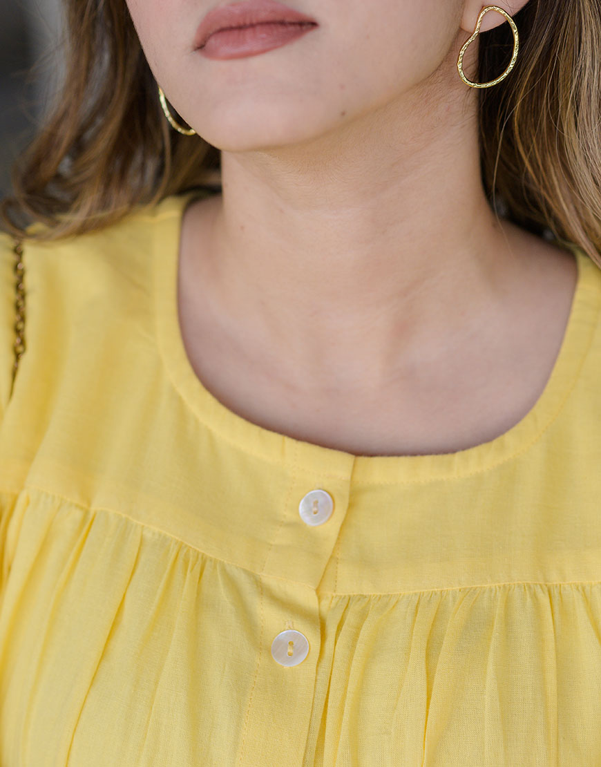 Yellow Breeze Embroidered Dress