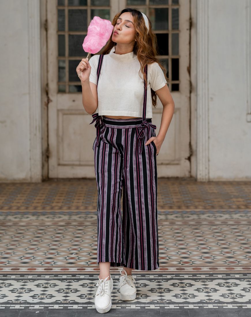 Black And Pink Dungaree Co-ord