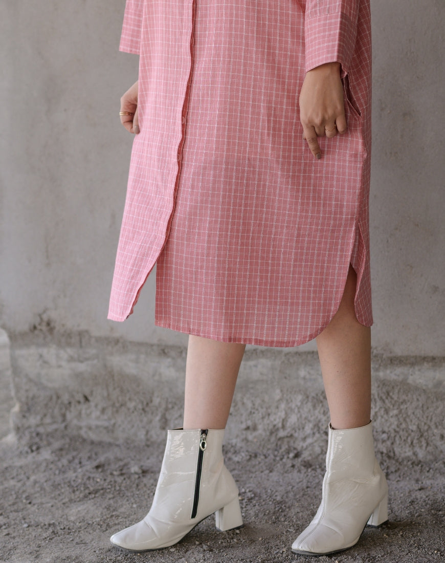 Pink Petal Shirt Dress