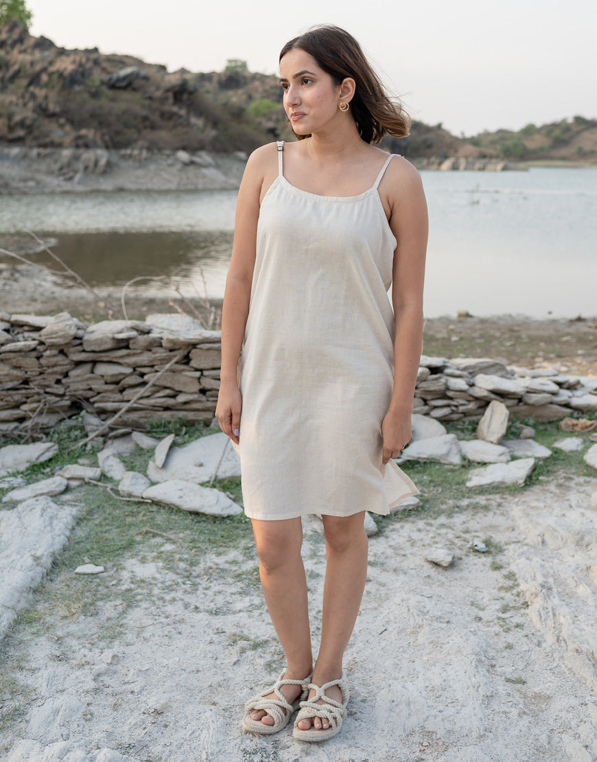 Ivory Cream Slip Dress