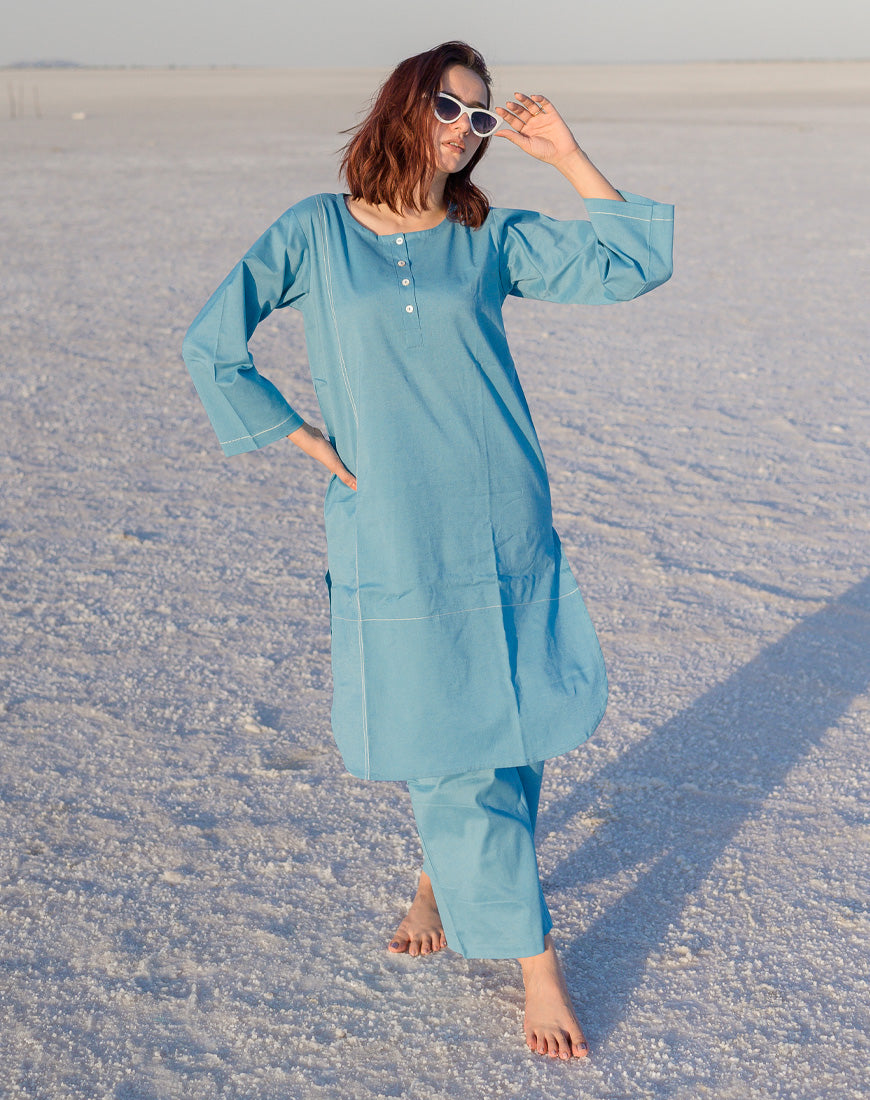 Aqua Blue Co-ord Set