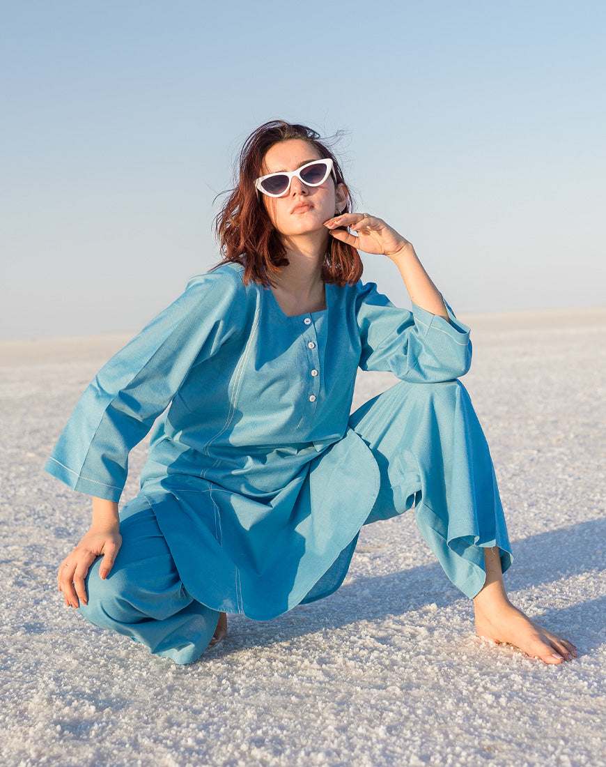 Aqua Blue Co-ord Set