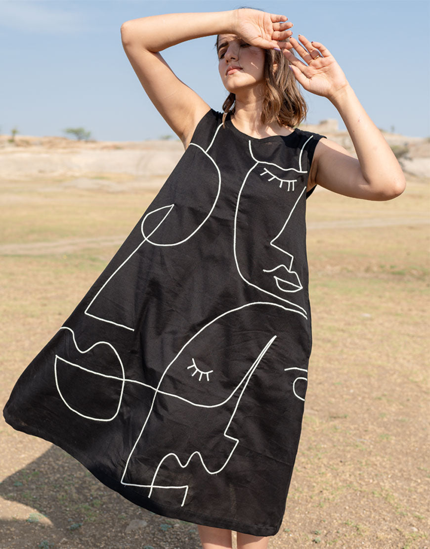 Artsy Black Dreamy Dress