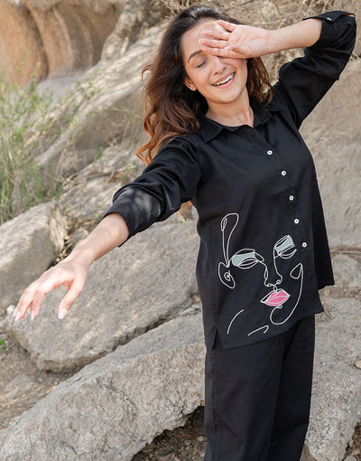 Artsy Black Quirky Shirt
