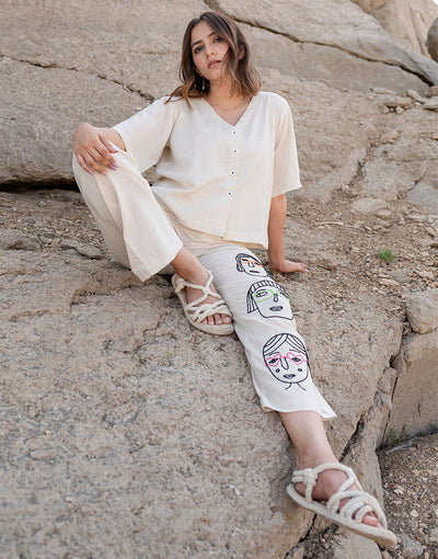 Artsy Khadi Nerdy Co-ord Set